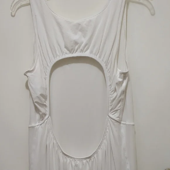 Lululemon Pima Cotton Open-Back White Midi Dress size 12 - Picture 4 of 9
